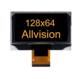 شاشة OLED مقاس 2.4 بوصة بأحرف صفراء أو زرقاء أو بيضاء في خلفية سوداء